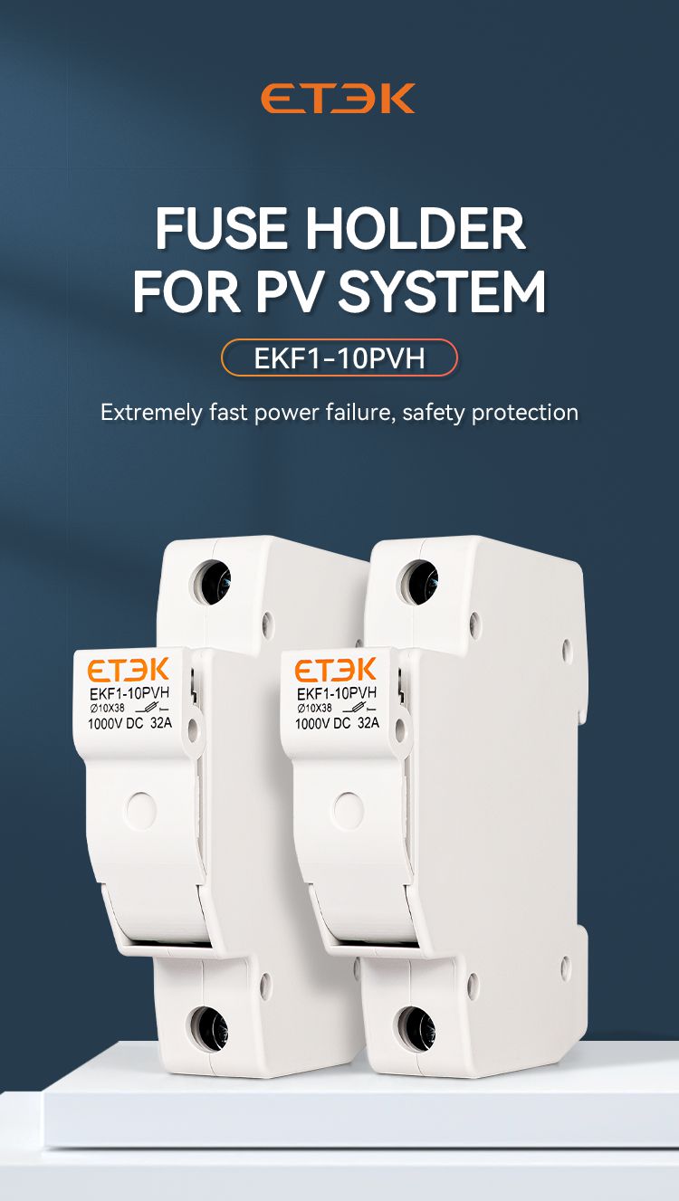 ETEK 1-32A 1000VDC Рельсовые солнечные блоки предохранителей PV и держатели  для предохранителей 10 x 38 мм без сердечника плавкого предохранителя -  Китай ETEK Electric