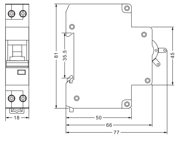 ETEK DPN MCB EKM1-40N Размер