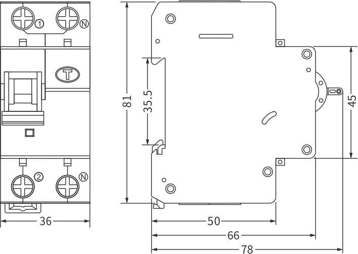 etek rcbo ekl3-40m размер